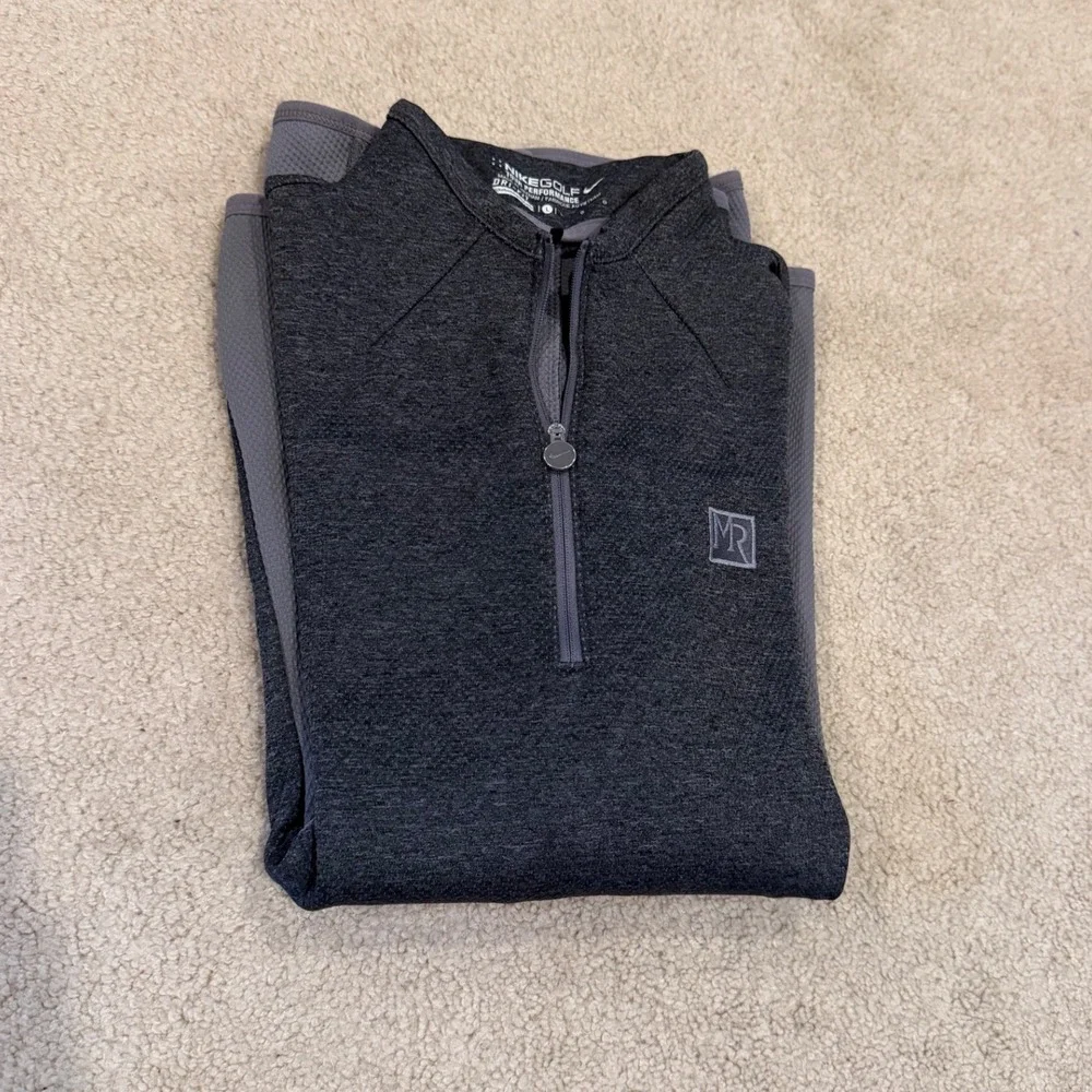 Nike Golf‎ Tour Performance Dri-FIT Quarter Zip Pullover Gray Kids Large L